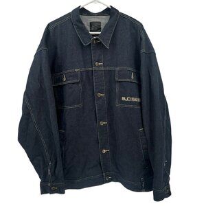Sean John Denim Jacket Mens 3XL Blue Jean Button Up Hip‎ Hop Streetwear Classic